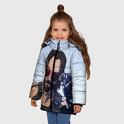 Куртка зимняя для девочки Киану Самурай, цвет: 3D-красный — фото 2