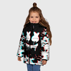 Куртка зимняя для девочки MARSHMELLO GLITCH, цвет: 3D-черный — фото 2