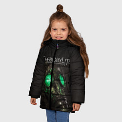 Куртка зимняя для девочки CHERNOBYLITE ПРОТИВОГАЗ, цвет: 3D-светло-серый — фото 2
