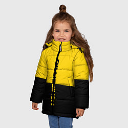Куртка зимняя для девочки BILLIE EILISH: Yellow & Black, цвет: 3D-черный — фото 2