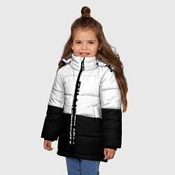 Куртка зимняя для девочки BILLIE EILISH: White & Black, цвет: 3D-черный — фото 2