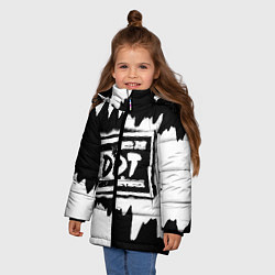 Куртка зимняя для девочки ДДТ, цвет: 3D-черный — фото 2