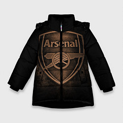 Куртка зимняя для девочки Arsenal, цвет: 3D-черный