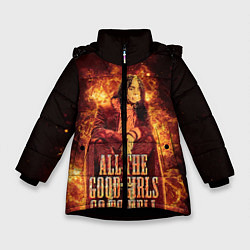 Куртка зимняя для девочки All The Good Girls Go To Hell, цвет: 3D-черный