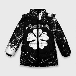Куртка зимняя для девочки ЧЁРНЫЙ КЛЕВЕР, цвет: 3D-черный