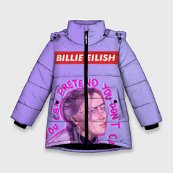 Куртка зимняя для девочки Billie Eilish, цвет: 3D-черный