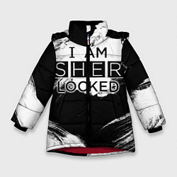 Куртка зимняя для девочки Sherlock, цвет: 3D-красный