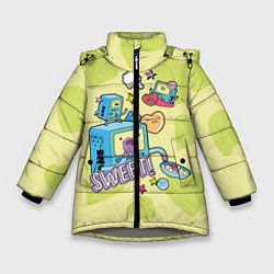 Куртка зимняя для девочки Sweet BMOs, цвет: 3D-светло-серый