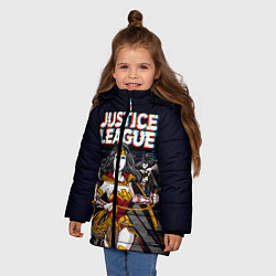 Куртка зимняя для девочки Justice League, цвет: 3D-красный — фото 2