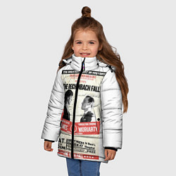 Куртка зимняя для девочки The reichenbach fall, цвет: 3D-черный — фото 2