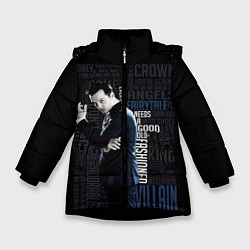 Куртка зимняя для девочки Sherlock, цвет: 3D-черный