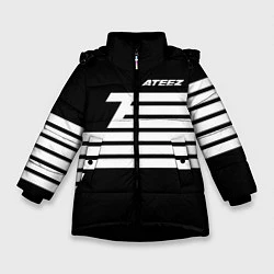 Куртка зимняя для девочки Ateez, цвет: 3D-черный