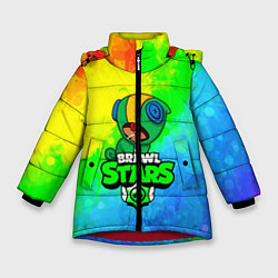 Куртка зимняя для девочки BRAWL STARS LEON, цвет: 3D-красный