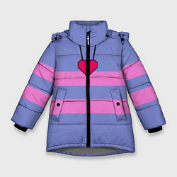 Куртка зимняя для девочки UNDERTALE FRISK, цвет: 3D-светло-серый