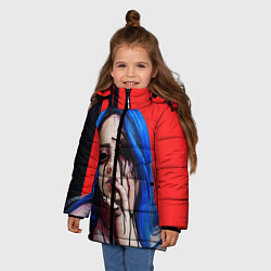 Куртка зимняя для девочки Билли Айлиш, цвет: 3D-черный — фото 2