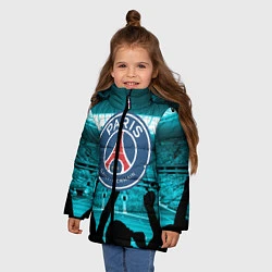Куртка зимняя для девочки Пари Сен Жермен, цвет: 3D-светло-серый — фото 2