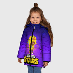 Куртка зимняя для девочки Brawl Stars Leon, цвет: 3D-красный — фото 2