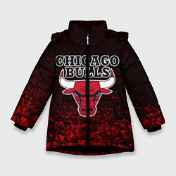 Куртка зимняя для девочки CHICAGO BULLS, цвет: 3D-черный