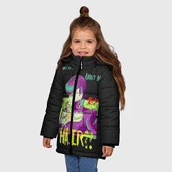 Куртка зимняя для девочки Приключения ДжоДжо Hair?!, цвет: 3D-светло-серый — фото 2