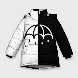 Куртка зимняя для девочки BRING ME THE HORIZON, цвет: 3D-светло-серый