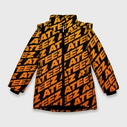 Куртка зимняя для девочки ATEEZ, цвет: 3D-черный
