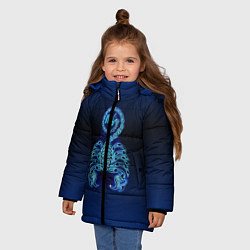 Куртка зимняя для девочки Знаки Зодиака Скорпион, цвет: 3D-светло-серый — фото 2
