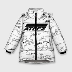 Куртка зимняя для девочки ATEEZ АВТОГРАФЫ, цвет: 3D-светло-серый