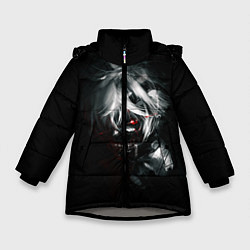 Куртка зимняя для девочки Токийский гуль, цвет: 3D-светло-серый