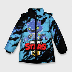 Куртка зимняя для девочки BRAWL STARS ОБОРОТЕНЬ LEON, цвет: 3D-черный
