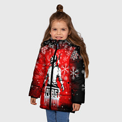 Куртка зимняя для девочки PUBG, цвет: 3D-красный — фото 2