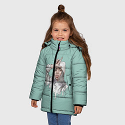 Куртка зимняя для девочки Billie Eilish Mint Art, цвет: 3D-красный — фото 2