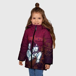 Куртка зимняя для девочки Агата Кристи, цвет: 3D-черный — фото 2