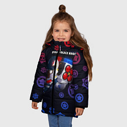 Куртка зимняя для девочки Space police brock, цвет: 3D-черный — фото 2