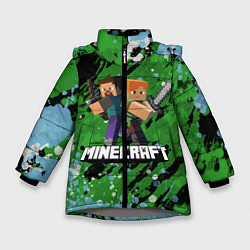 Зимняя куртка для девочки Minecraft Майнкрафт