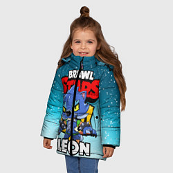 Куртка зимняя для девочки BRAWL STARS WEREWOLF LEON, цвет: 3D-черный — фото 2