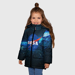 Куртка зимняя для девочки NASA, цвет: 3D-светло-серый — фото 2