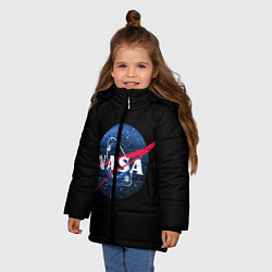 Куртка зимняя для девочки NASA Black Hole цвета 3D-черный — фото 2
