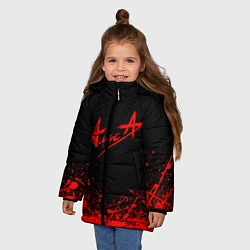 Куртка зимняя для девочки АлисА, цвет: 3D-светло-серый — фото 2