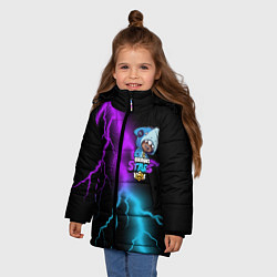Куртка зимняя для девочки Brawl Stars LEON SHARK, цвет: 3D-красный — фото 2