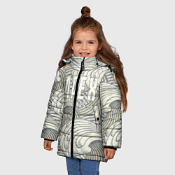 Куртка зимняя для девочки Apex Legends Спина, цвет: 3D-черный — фото 2