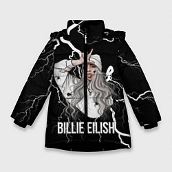 Куртка зимняя для девочки BILLIE EILISH, цвет: 3D-черный