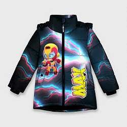 Куртка зимняя для девочки Brawl Stars Мах, цвет: 3D-черный