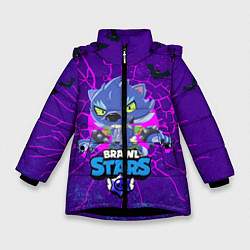 Куртка зимняя для девочки BRAWL STARS ОБОРОТЕНЬ LEON, цвет: 3D-черный
