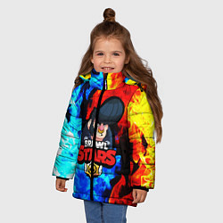 Куртка зимняя для девочки BRAWL STARS BULL, цвет: 3D-черный — фото 2