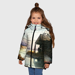 Куртка зимняя для девочки STALKER, цвет: 3D-светло-серый — фото 2