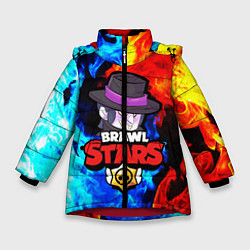Куртка зимняя для девочки BRAWL STARS MORTIS, цвет: 3D-красный