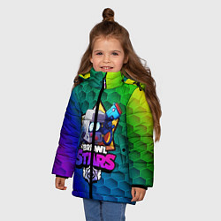 Куртка зимняя для девочки BRAWL STARS 8-BIT, цвет: 3D-черный — фото 2