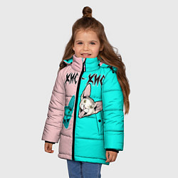 Куртка зимняя для девочки Кис-Кис, цвет: 3D-черный — фото 2