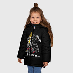 Куртка зимняя для девочки Бладхаунд, цвет: 3D-черный — фото 2