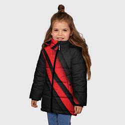 Куртка зимняя для девочки Геометрия, цвет: 3D-черный — фото 2